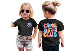 YHHR Toddler Big Sister Shirt in My Big Sis Era Graphic Tees Cool Big Sis Club Tshirt Announcement for Baby Girls Outfits