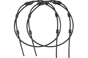 UIIHUNT Replacement Tree Stand Cables: Pair of Replacement Cables for Climbing Treestand, Durable Steel Braded PVC Black Coated 65" Treestand Replacement Cables, Hunting Tree Stand Accessories
