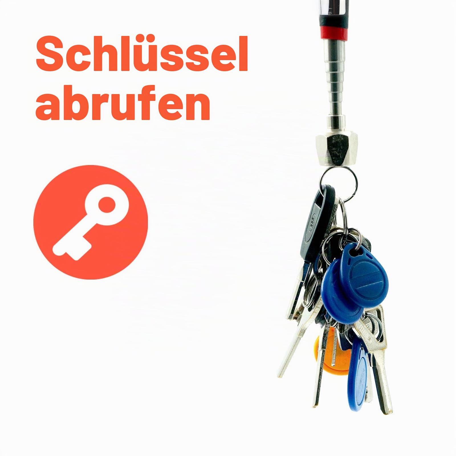 Toolwiz Stab-Magnet Teleskop-Magnetheber, 7,3 kg, ausziehbar bis 76 cm 8