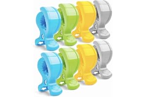 LHKJ Stroller Pegs, Pram Toy Holder, Pram Pegs Car Seat Cover Clips Blanket Seat Cover Clips Muslin and Toy Holder, (Blue + G