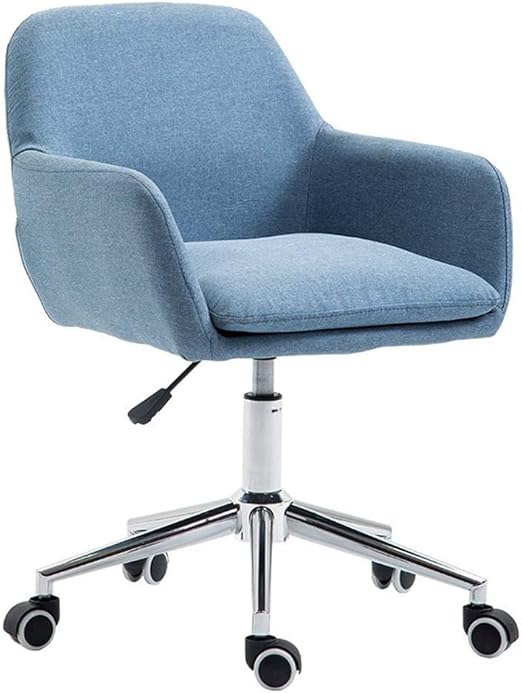 Amazon Com Nilinba Swivel Chair Furniture Fabric Swivel Chair Computer Desk Office Chair With Chrome Base Leisure Chair Kitchen Dining