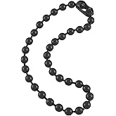 DragonWeave 9.5mm Extra Large Gunmetal Steel Ball Chain Mens Necklace with Extra Durable Finish - ANY LENGTH