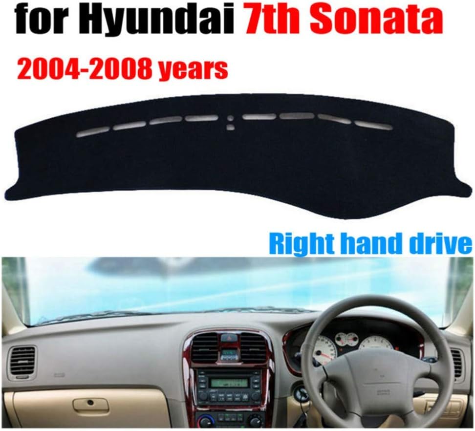 ADLJZM Car Dashboard Cover mat dashmat pad Dash Cover auto Dashboard Accessories,for Hyundai 7th Sonata 2004-2008 Right Hand Drive