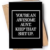 Funny Aunt Birthday Card - Happy Birthday Card for Aunt from Niece, Nephew - Mother's Day, Christmas - Great Auntie Bday Card - Retirement Card for Aunties