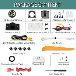 HD Backup/Front/Side View Camera with Gold
