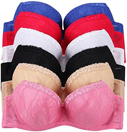 ROMABRA 6 Pack B and C Cup Bras 6-Pack Bras Push up Bra For Women