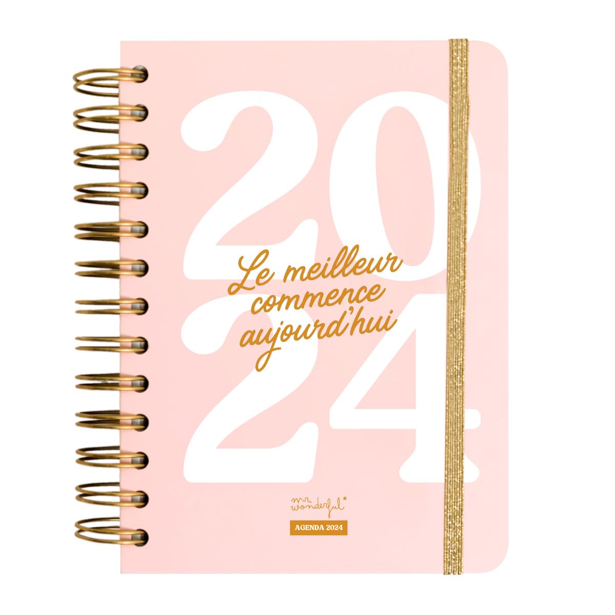 Mr.Wonderful Wonder Small Size 2024 Daily Diary - The Best Starts Today 22.1 x 2.1 x 15.6