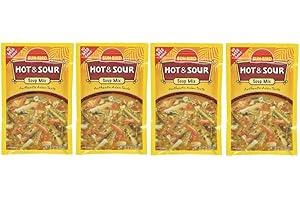SUN BIRD Sunbird Hot & Sour Soup Mix Packets - Asian Soup Recipe - 1.34 Ounce Each Packet (Pack of 4)