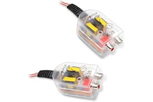 Hugwits Car RCA Line Audio Output Converter, Subwoofer Amplifier Modified Audio Converter, K-28 High Frequency to Low Frequency Output Adapter, Universal for Most Cars