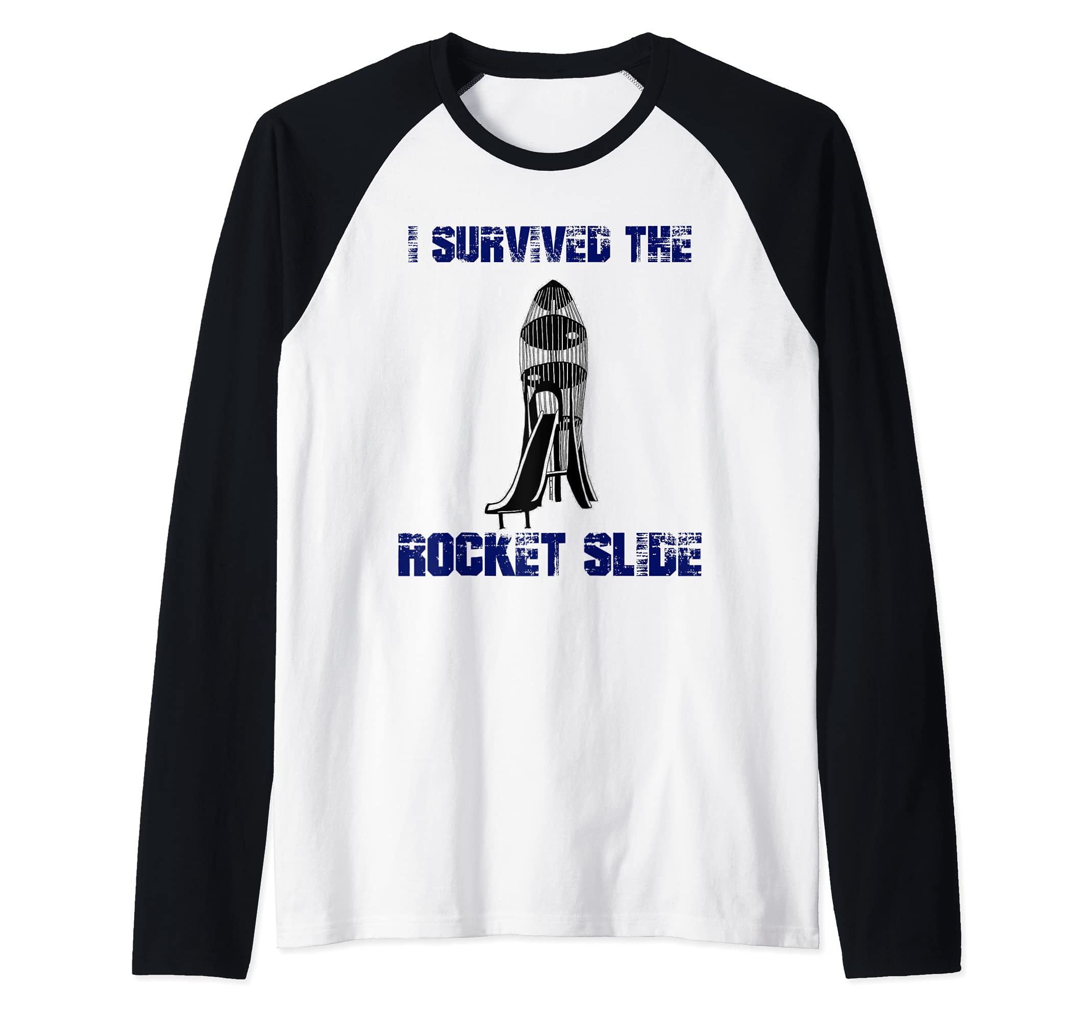 I Survived The Rocket Slide Park Playground Cool Raglan Baseball Tee