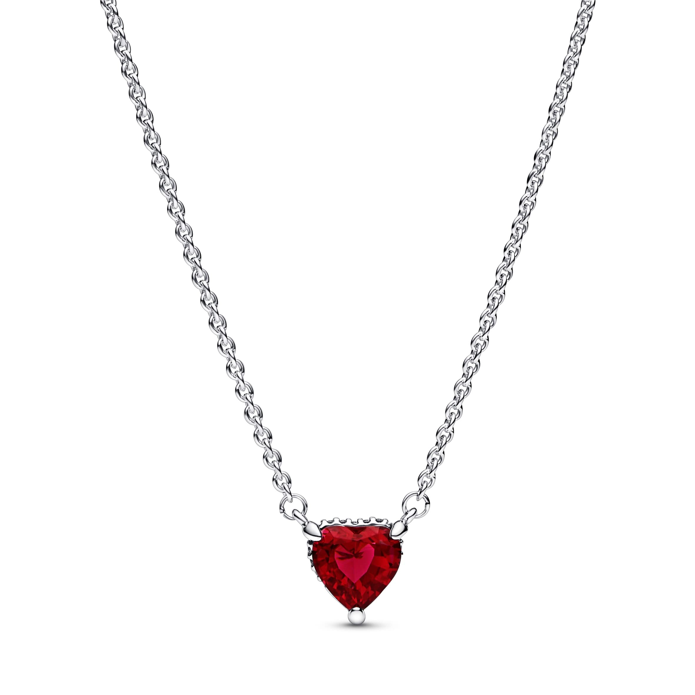 Pandora Timeless Jewellery Sparkling Heart with Cherry Red Anniversary Crystal