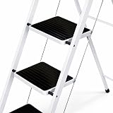 Oypla Foldable 4 Step Ladder Stepladder Non Slip Tread Safety Steel Step view 4