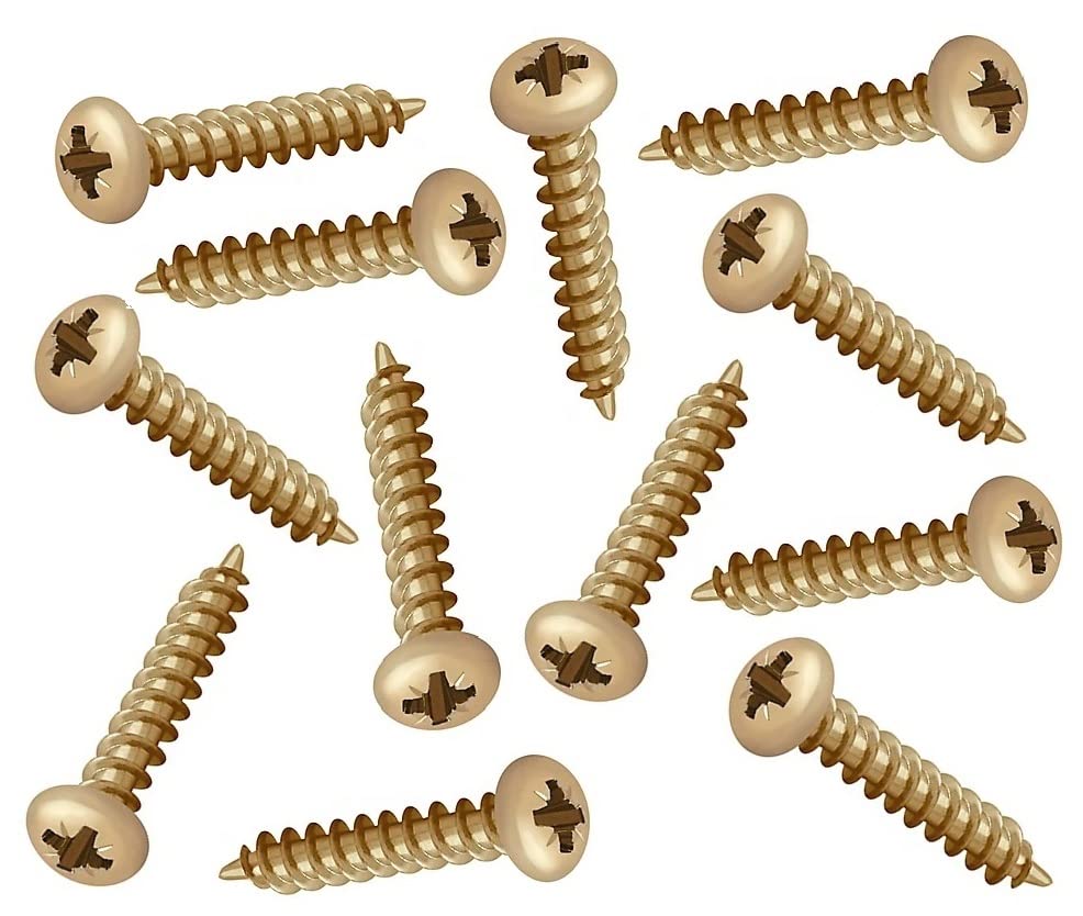 TERF® 4.5mm X 40mm (No. 9 X 1.574) Pozi Drive Pan Head Steel Screws 4.5mm X 40mm Zinc Yellow Self Drilling Self Tapping Wood Screw Chipboard and Multi Purpose Screw - Pack of 50