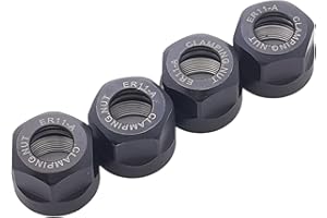 HIM1MY 4pcs ER11-A Collet Clamping Nuts Holes for CNC Milling Chuck Holder Lathe