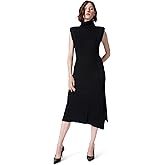 DEE OCLEPPO Womens Emilia Asymmetric Ribbed Knit Dress Standard