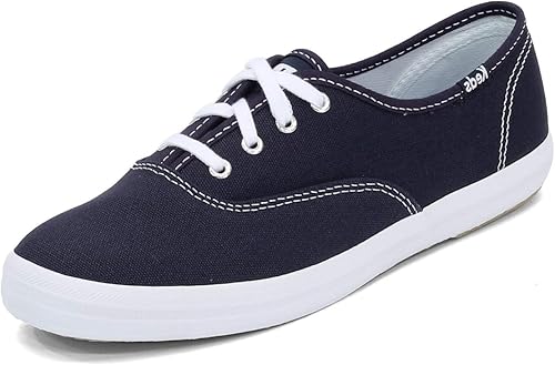 Keds Unisex Champion Lace Up Sneaker, Navy Canvas, 10 US Women in