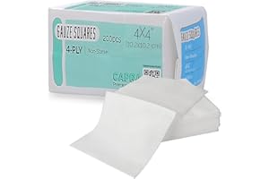 OMNIA ONE CORPORATION 200 PCs Capra Premium Cotton 4-Ply 4" x 4" Gauze Pads by Omnia ONE | 100% Pure Cotton – Soft, Absorbent, Non-Sterile – Ideal for Wound Care, Dental, Medical, and Cosmetic Use