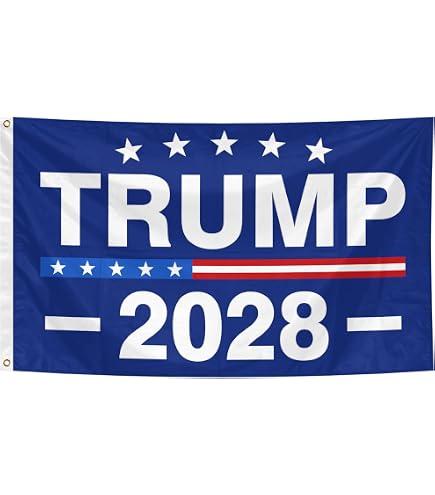 Trump-Flagge 2028, 3-lagig, Doppelseitig – 90 X 150 Cm, Polyester, Mit Messingösen (innen/außen)
