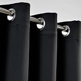 Aspire Homeware Blackout Curtains Eyelet 46x54 Inch Pair Thermal Ring Top view 6