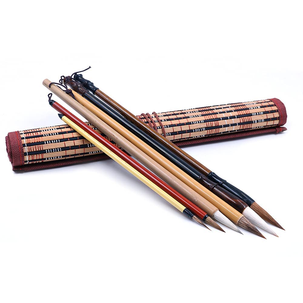 CENPEK 6Pcs-set Excellent Chinese Calligraphy Brush Kanji Japanese Sumi Drawing Brush