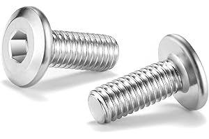 M6 x 18mm 10Pcs Flat Head Hex Socket Cap Screws Bolts, 304 Stainless Steel 18-8, Full Thread by SG TZH (with Hex Spanner)