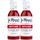 Yo Mama's Foods Keto Classic Ketchup &ndash; Pack of (2) - Zero Calorie, No Sugar Added, Low Carb, Vegan, Gluten Free, Paleo Friendly, and Made with Whole Non-GMO Tomatoes!