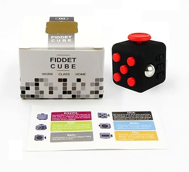 Fidgetpro De Stress Fidget Cube Red On Black Warehoused And Shipped By Amazon Uk Amazon Co Uk Toys Games