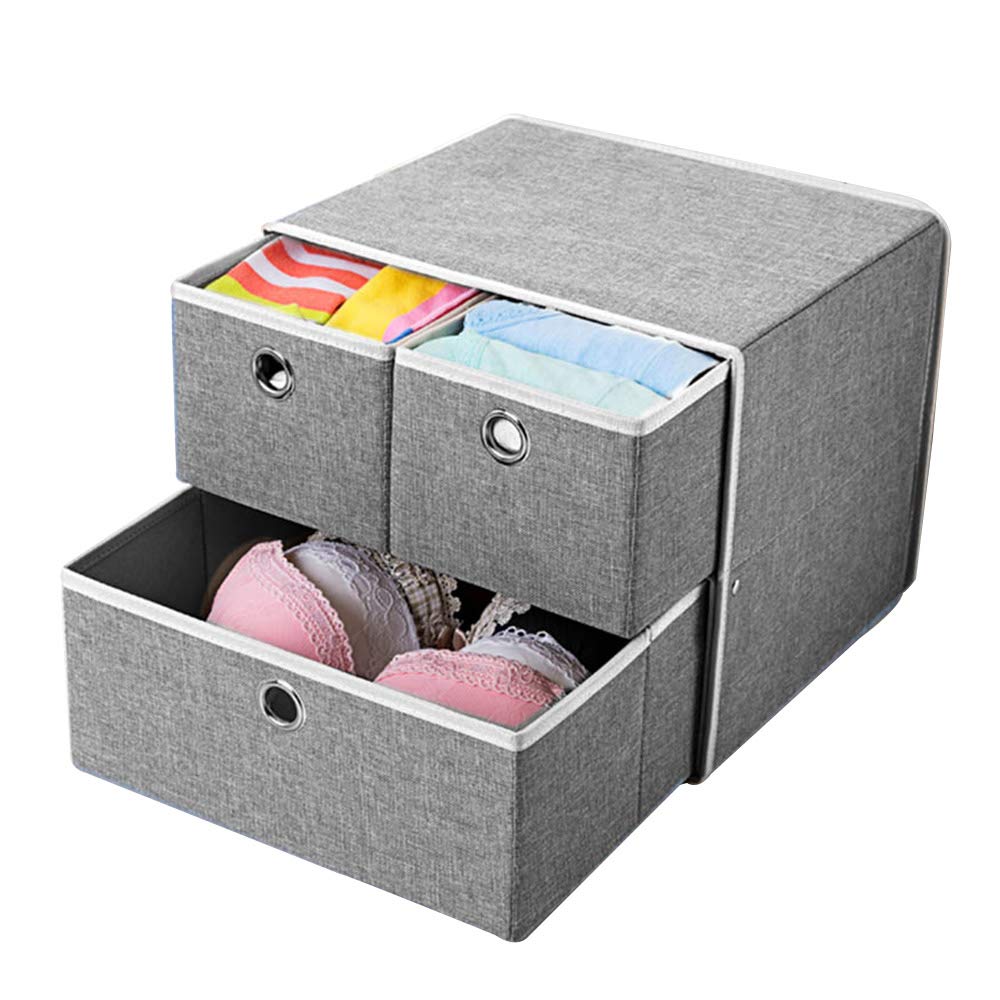 Leinen Faltbare Aufbewahrungsbox Schublade typ Kleider Unterwäsche