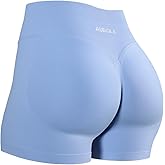 AUROLA Influence Workout Shorts for Women,2.5 3.5 4.5 5.5 6.5 No Roll Up Squat Proof Scrunch Seamless Compression Gym Short