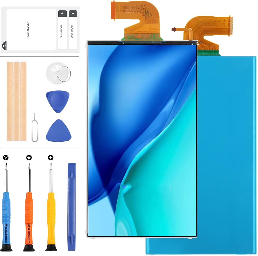LADYSON Nintendo Switch LCD Screen Replacement Kit Repair Tools Tempered Glass