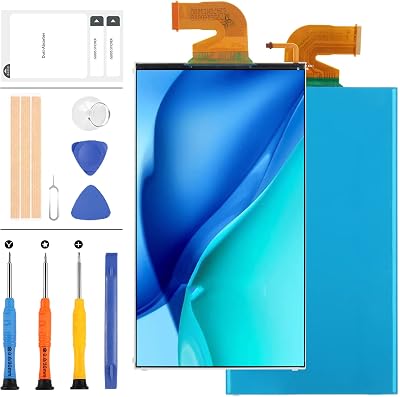 LADYSON Nintendo Switch LCD Screen Replacement Kit Repair Tools Tempered Glass