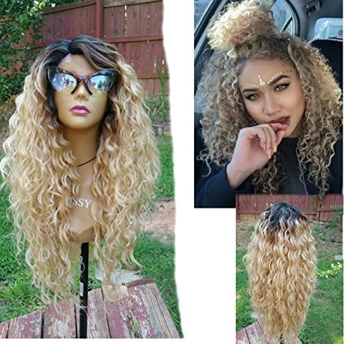 Celebrity Realitystar master mix wow factor 2 tone brown honey blonde lace front wig. 24 inch