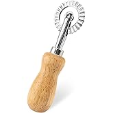 BlingKingdom Fluted Pastry Wheel Cutter, Sturdy Pasta Cutter Wheel Ravioli Crimper Edge Cutter Wheel for Home and Kitchen - 1.5 Inch Diameter