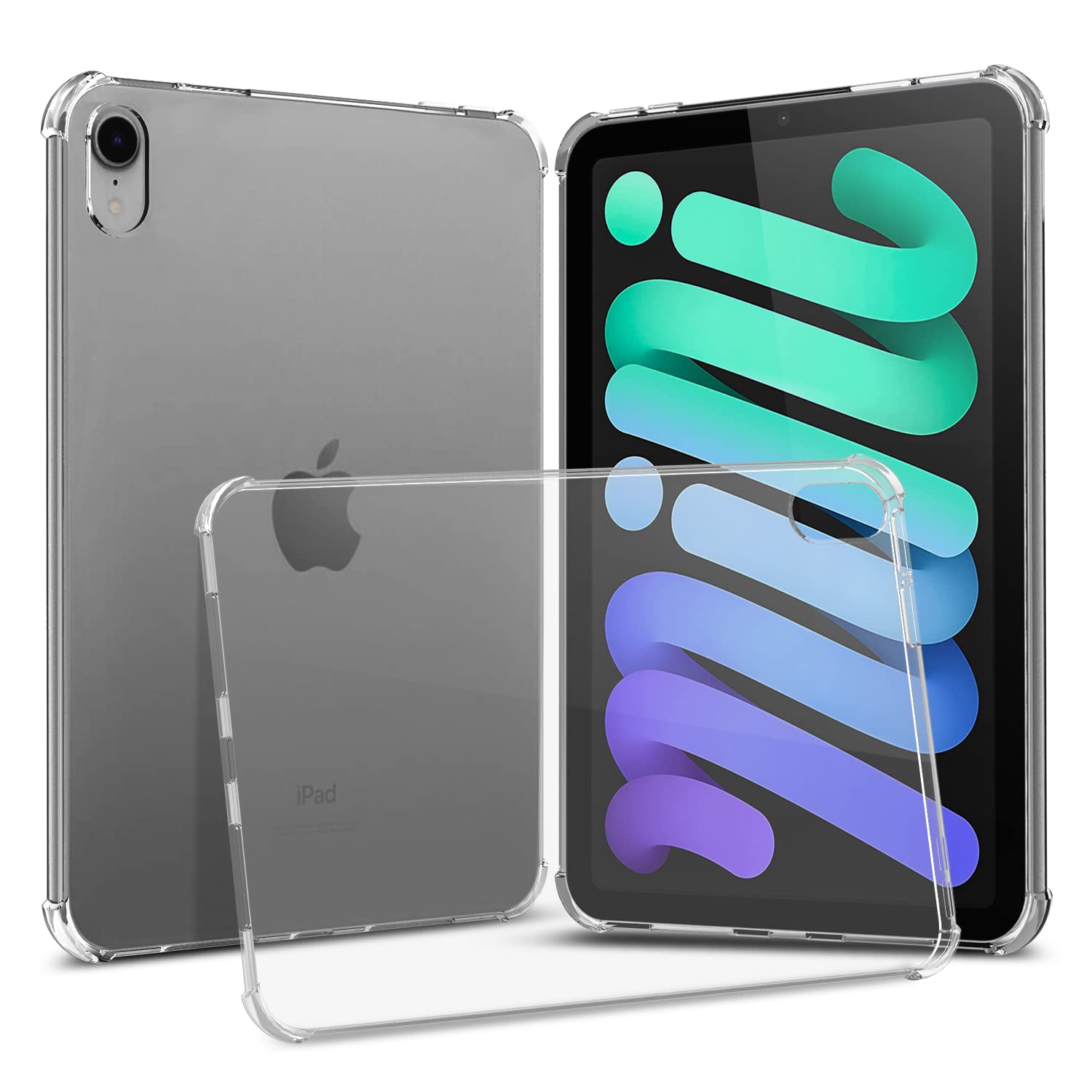 CBUS Silicone Flex-Gel Bumper Case Compatible with iPad Mini 6 (8.3-inch) - Clear