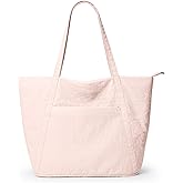 WLLWOO Large Gym Tote Bag for Women Sport Yoga, 24L Travel Beach Bag Lightweight Zipper Shoulder Handbag for Daily Work