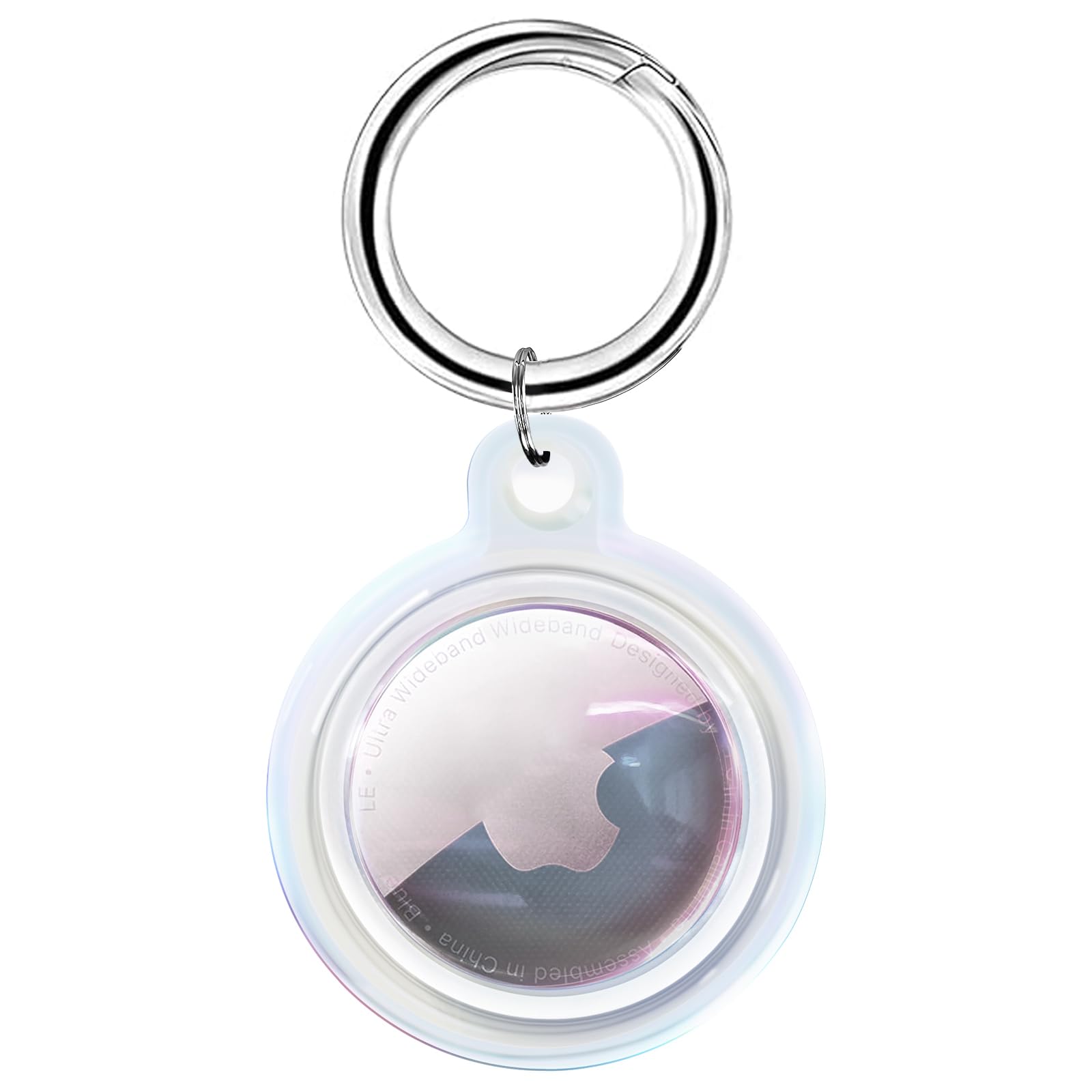 Photo 1 of IPX8 Waterproof for Apple for Airtag Holder, for Airtag Keychain, for Air Tag Case GPS Item Finders Accessories, Anti-Scratch Full Body Protective for Air Tags Holder,Clear Colorful