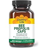 Country Life - Pure Bee Propolis Caps, 500 mg - 100 Vegetarian Capsules
