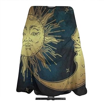 Amazon Com Vintage Style Moon Sun Star Salon Hair Cutting Cape