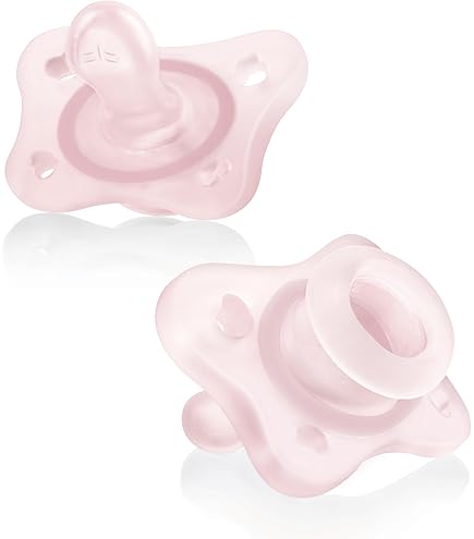 RaZbaby Jollypop Pacifier for Babies 3 Months and Up, USA Made, Natural Shaped Orthodontic Binky, Lovingly Shared in NICUs & Hospitals Worldwide, Medical-Grade 100% BPA-Free - 2 Pack - Teal