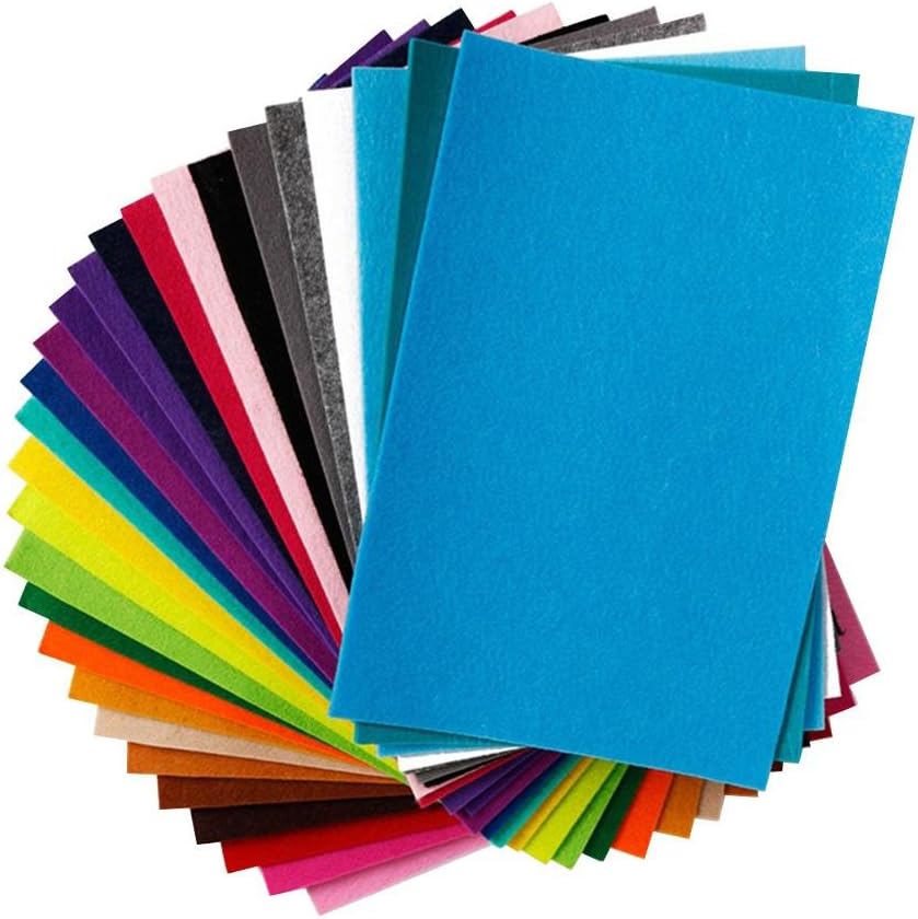 Suruc - Felt Fabric Sheet, 40 pcs Non-Woven Fabric Felt Polyester DIY Kindergarten Home Apparel Sewing Doll Accessories(30x20cm)