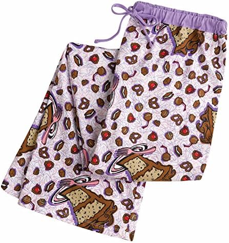 Women's Pajama Set - I Need Chocolate Purple Pj Top And Printed Bottoms - 2X