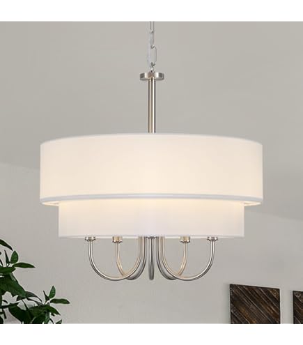 Livex Lighting Meridian 6-Light Brushed Nickel Semi Mount Light 45848