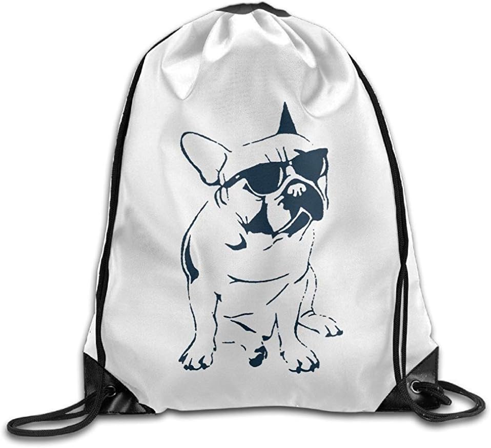 apnzll Trendy Waterproof Frenchie French Bulldog Handbags Drawstring Backpack Cinch Sack