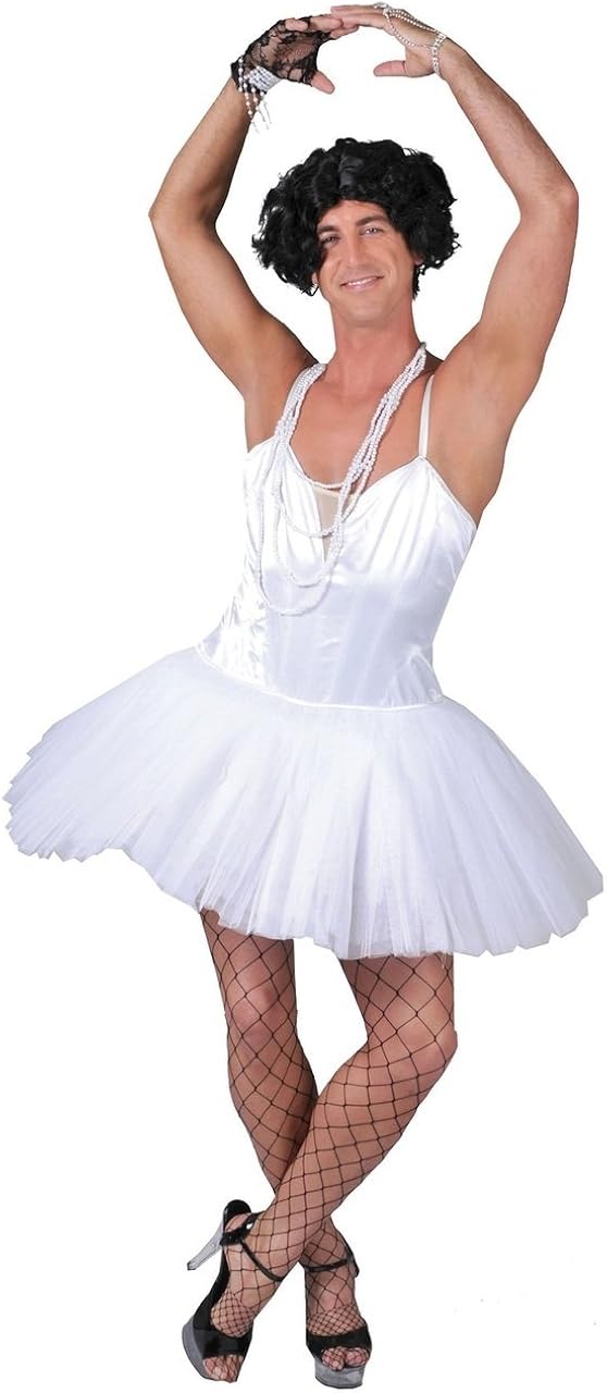 Amazon Com Mens White Female Ballerina Tutu Stag Do Night Funny Novelty Fancy Dress Costume Outfit Clothing