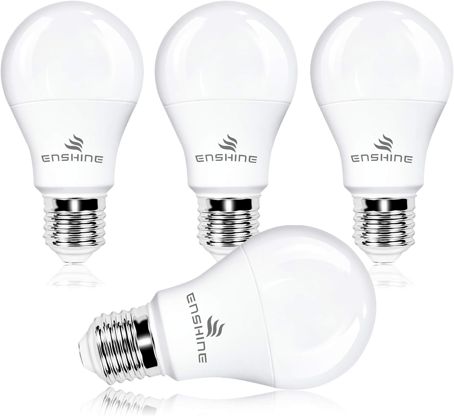 Enshine LED E27 Edison Screw Light Bulbs, Frosted, 10W (60W