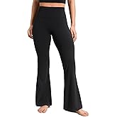 CRZ YOGA Softretch No Front Seam Flare Leggings 31" - High Waisted Yoga Pants for Women Lounge Buttery Soft Comfy Casual