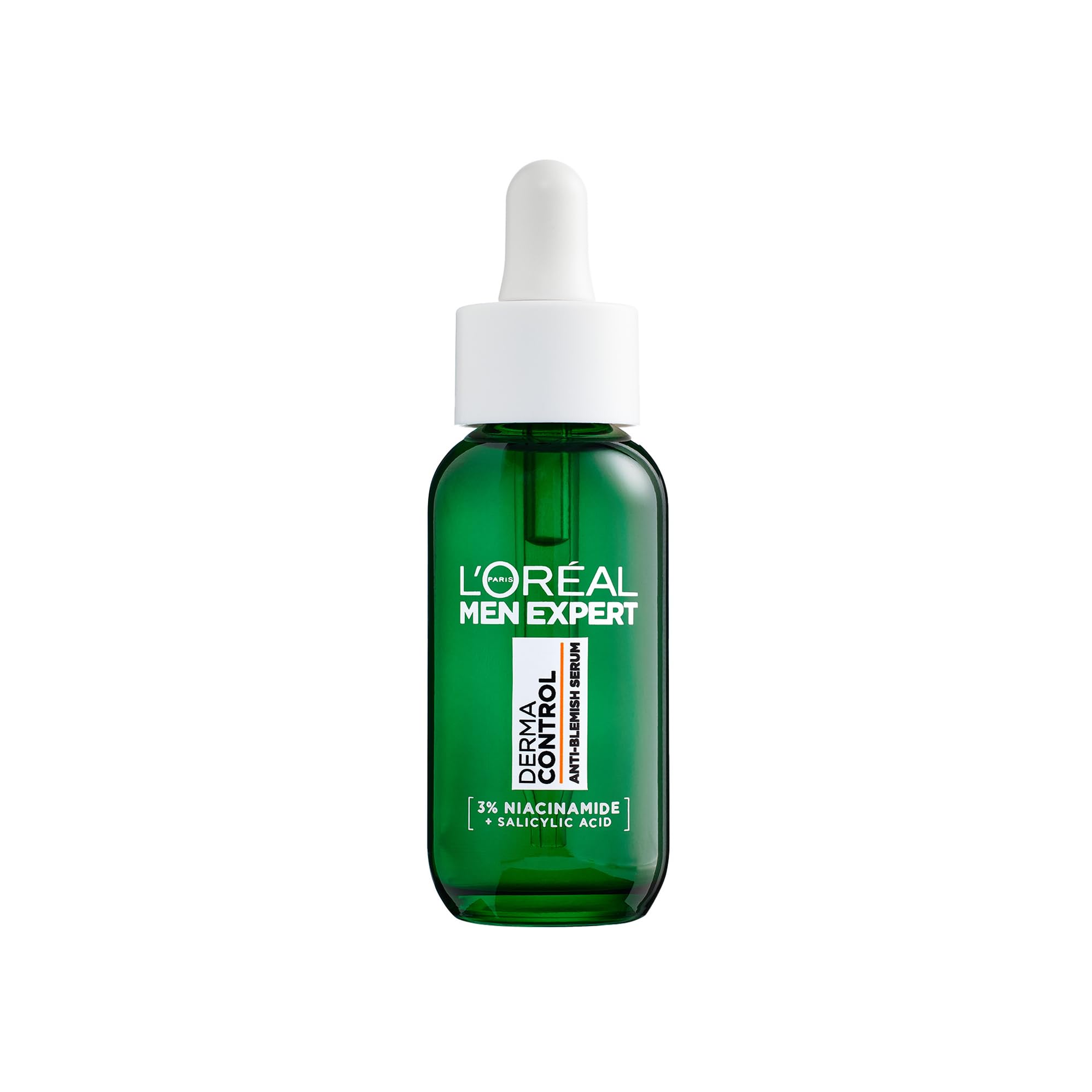 L'Oréal Men Expert Derma Control Anti-Blemish Serum, With Niacinamide and Salicylic Acid, Smooth & Hydrated Skin, Reduces Imperfections, Blackheads & Post-Acne Marks, 30ml