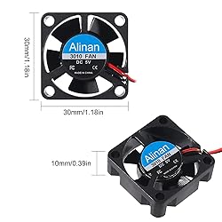 Alinan 6pcs 3010 5V Fan 30x30x10mm 2-pin Sleeve