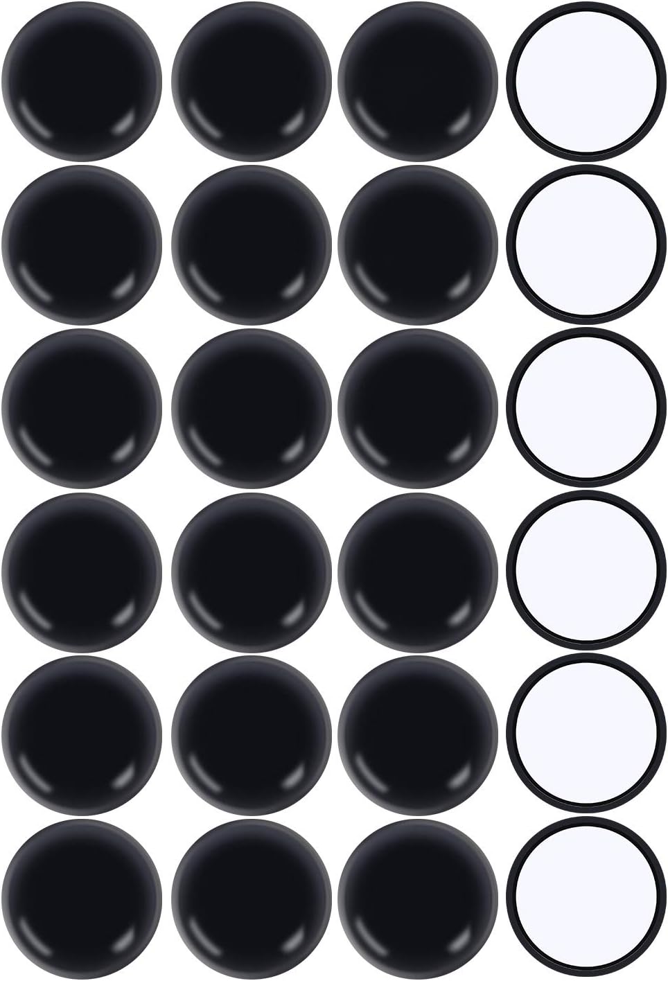 Ezprotekt Round Black 24 Pack Self-Stick Furniture Sliders 1-3/4