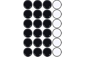 Ezprotekt 24 Pack 1-3/4" Self-Stick Round Carpet Furniture Sliders Furniture Moving Slider for Carpet, Heavy Duty Self-Adhesive Furniture Movers Moving Pads Chair Glides for Carpet (Round, Black